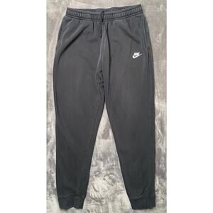 Nike Sweatpants Joggers Men's Large Black Fleece Drawstrings Heavyweight